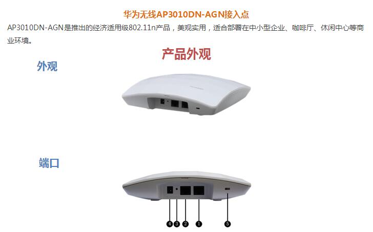 華為無(wú)線AP3010DN-AGN接入點(diǎn)